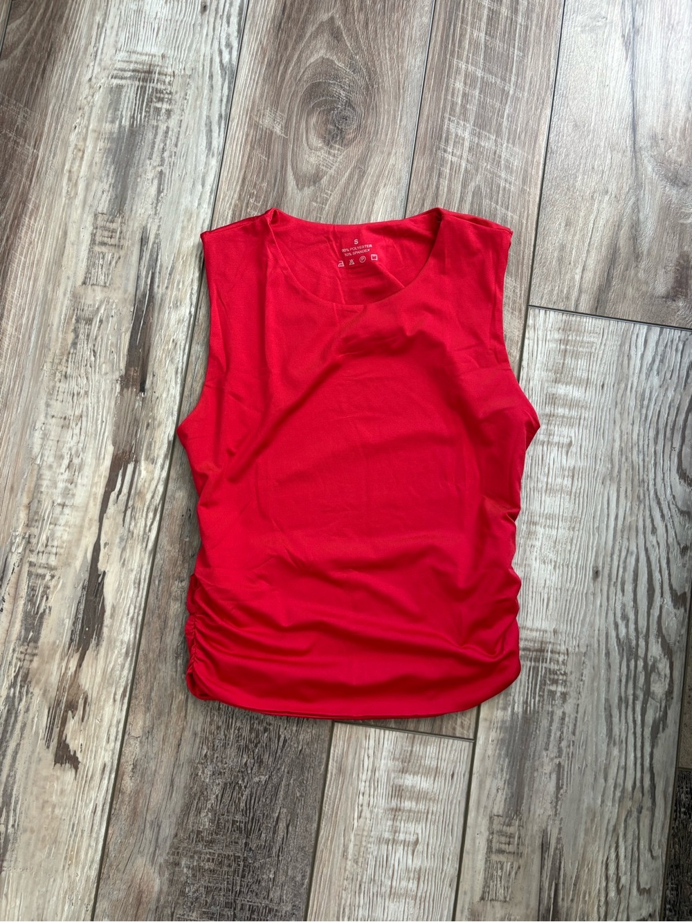 Red Sleeveless Cropped Tank Top